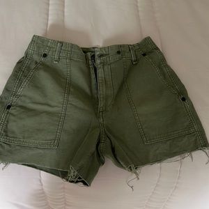 Olive colored rag and bone shorts